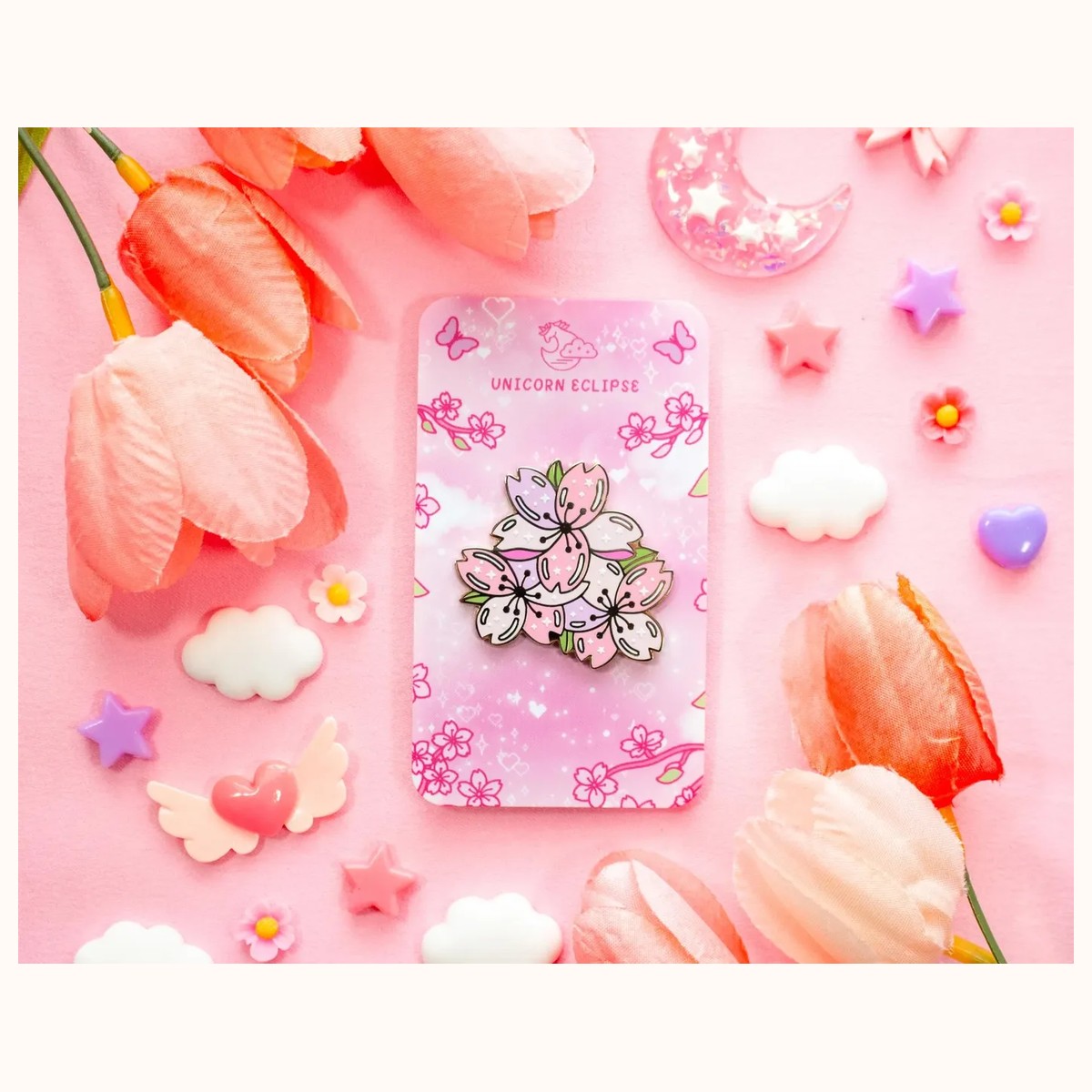 Sakura Enamel Pin by Farouk Book Store
