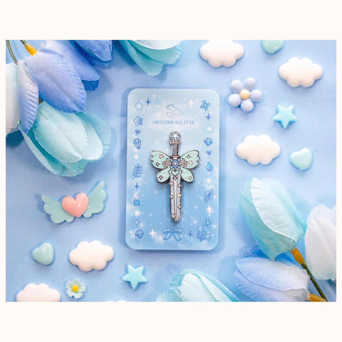Frozen Sword Enamel Pin by Farouk Book Store