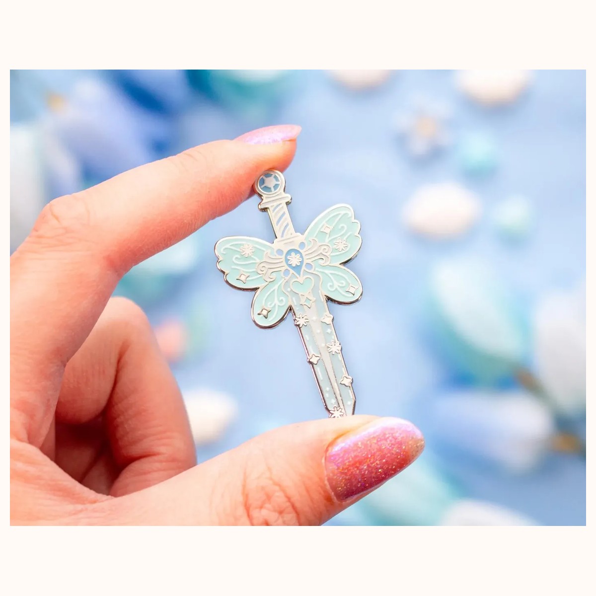 Frozen Sword Enamel Pin view 2