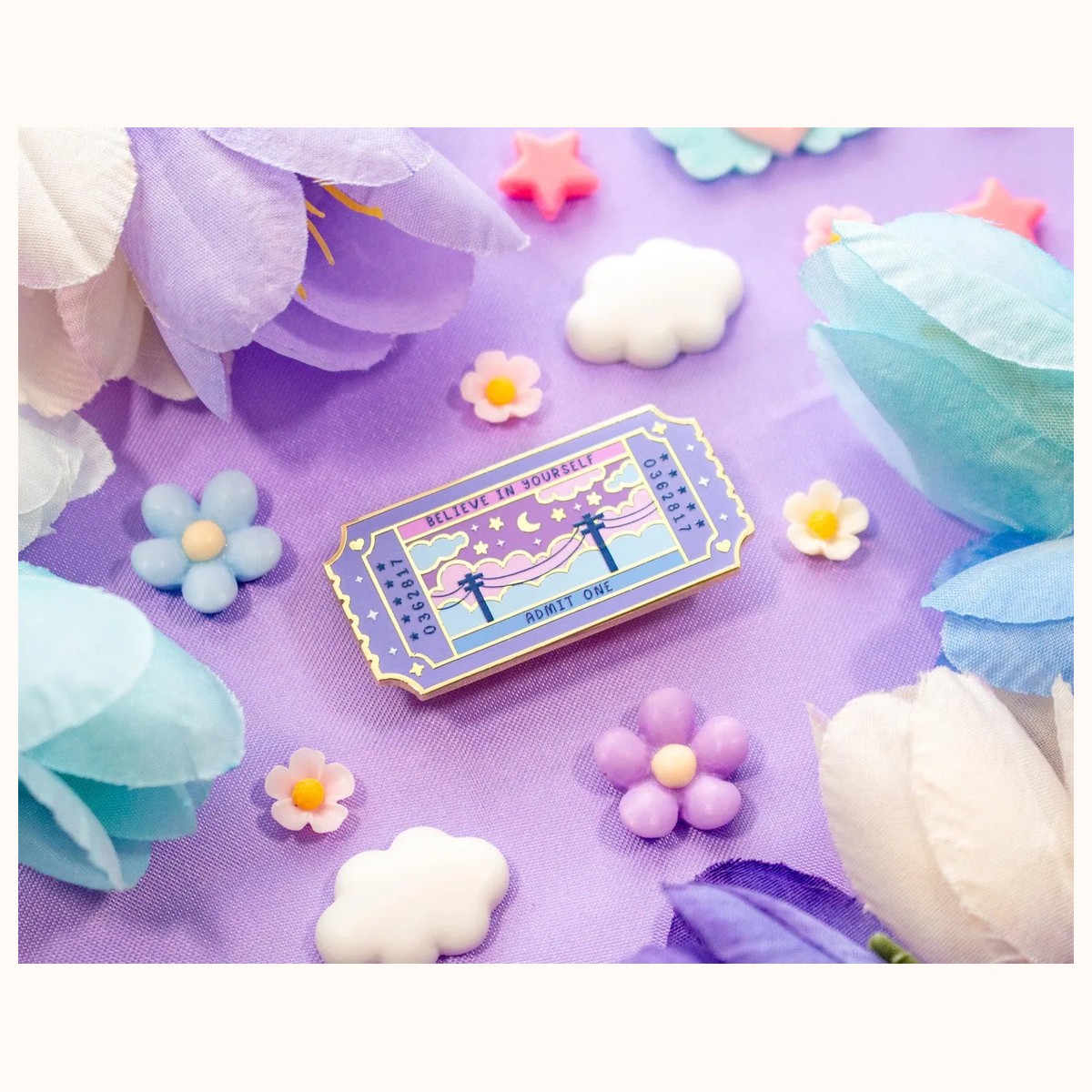 Ticket Enamel Pin view 5