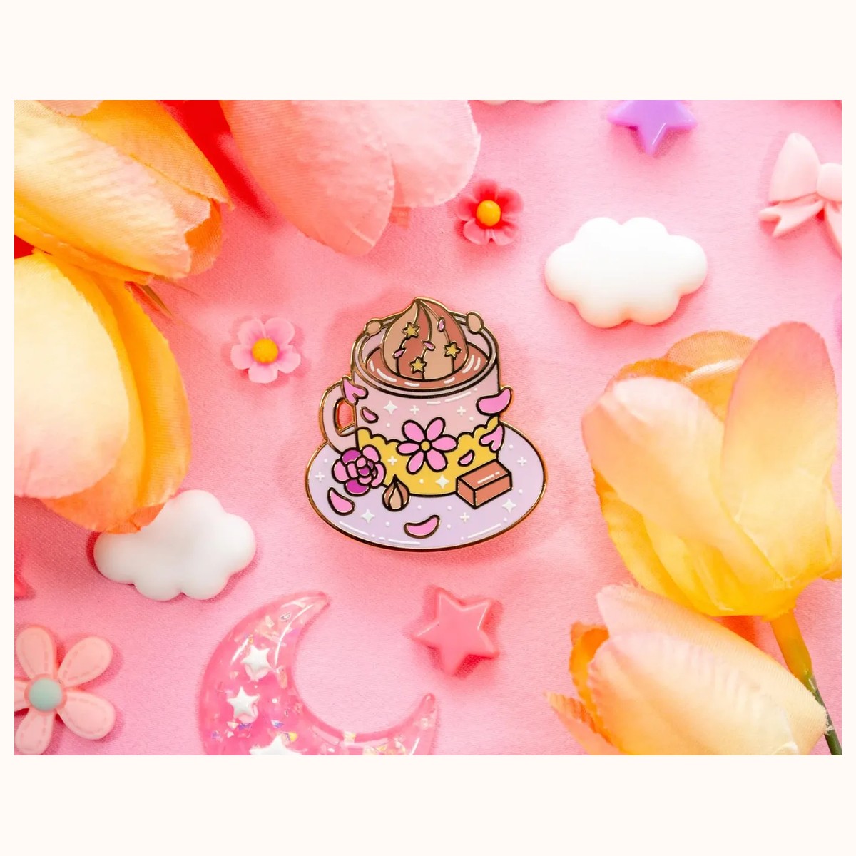 Cozy Coffee Enamel Pin view 4