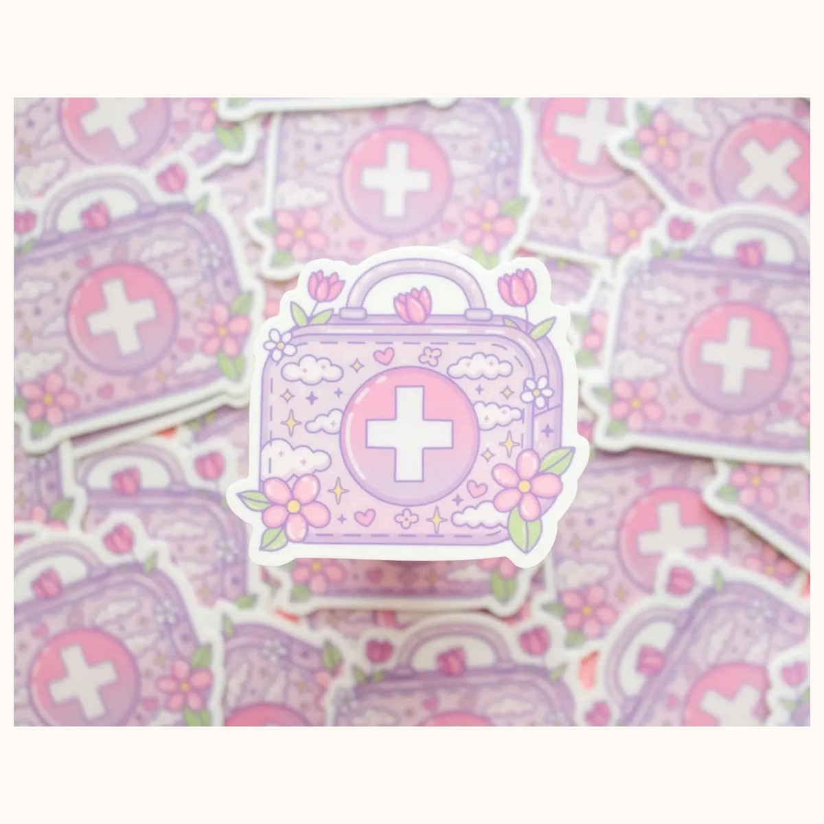 First Aid Kit Aesthetic Cute Vinyl Sticker view 2