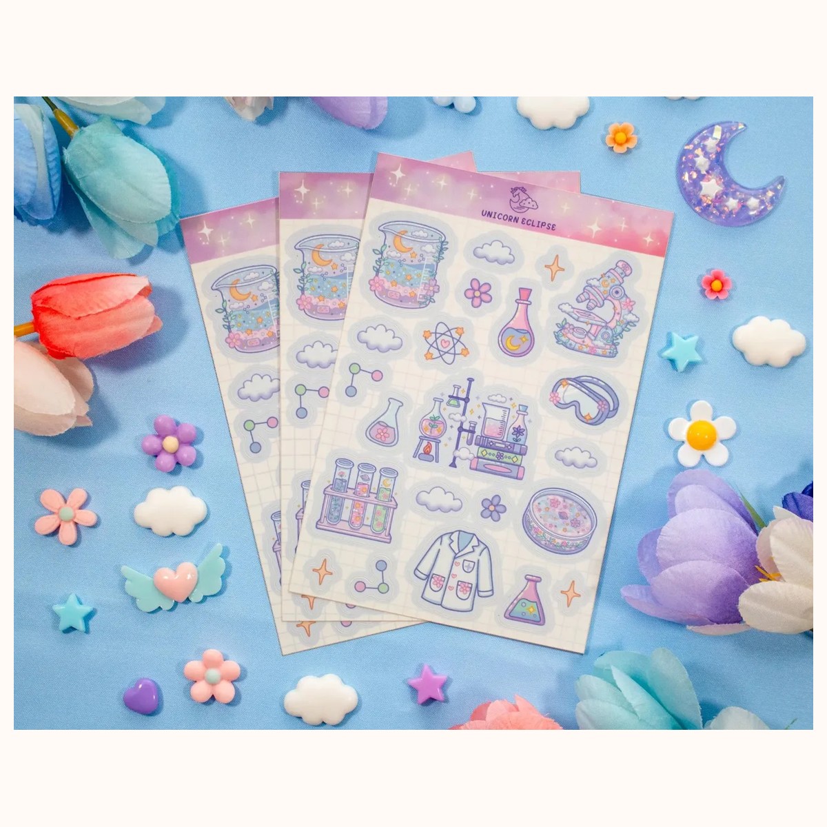 Curious Chemistry STEM Cute Planner Sticker Sheet view 3