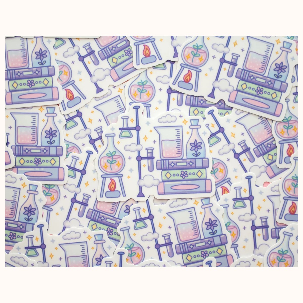 Science Experiment Aesthetic Cute Vinyl Sticker view 3