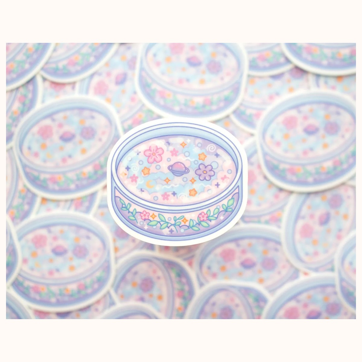 Petri Dish Aesthetic Cute Vinyl Sticker view 2