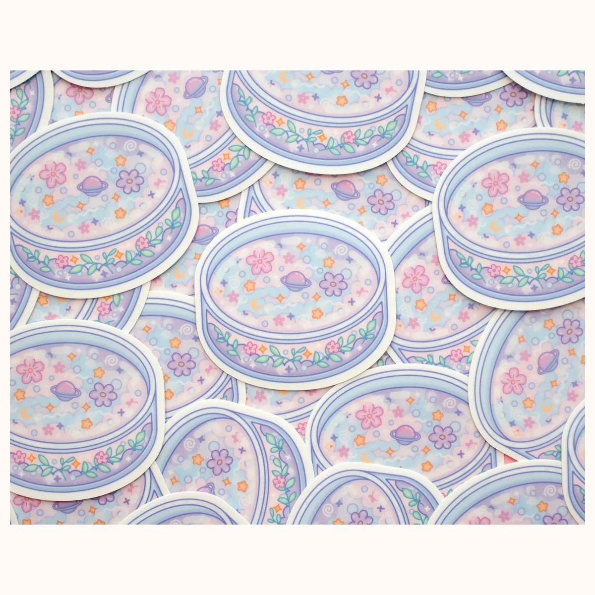 Petri Dish Aesthetic Cute Vinyl Sticker view 3