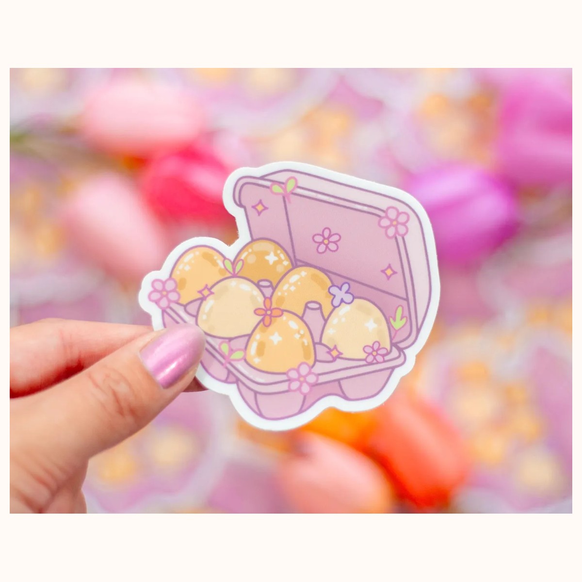 Egg Carton Sticker | Cute Aesthetic Waterproof Durable Laptop Sticker, stickers from Farouk Book Store
