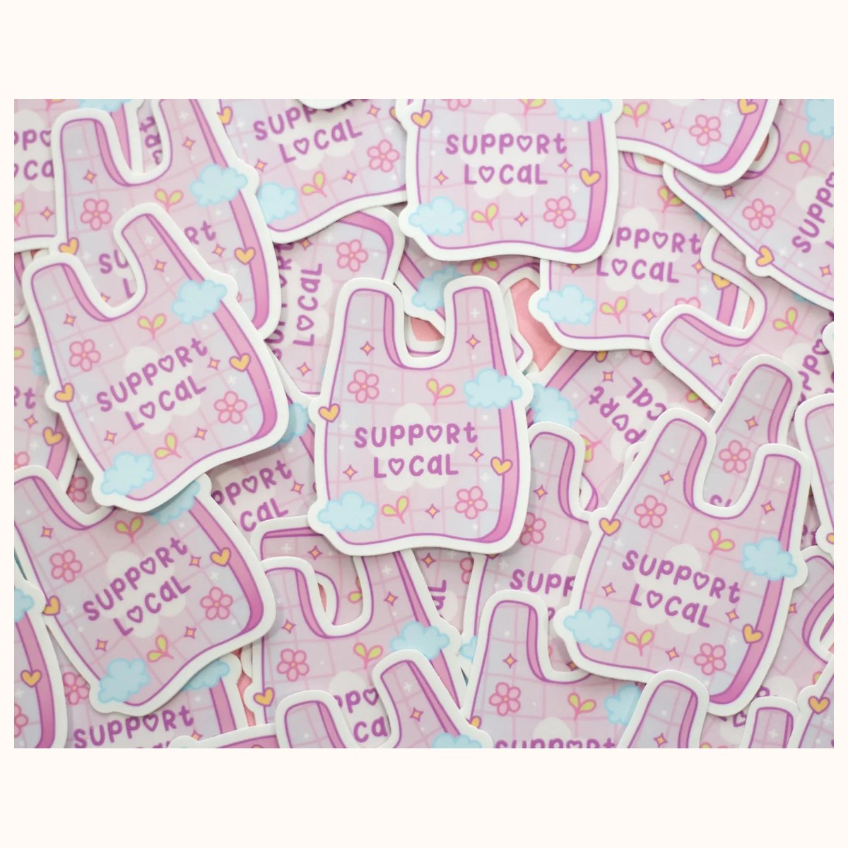 Grocery Bag Sticker | Cute Aesthetic Waterproof Durable Laptop Sticker view 2
