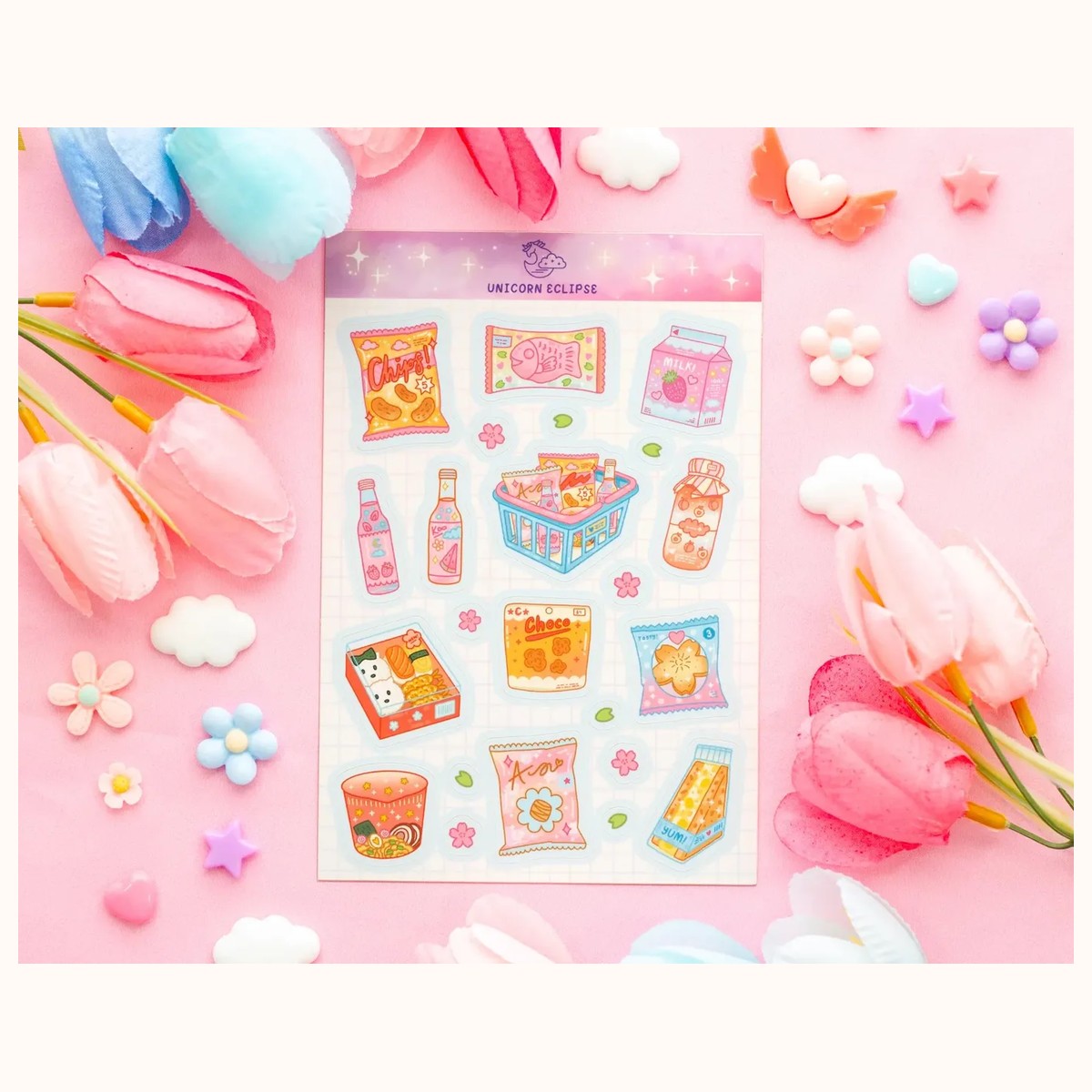 Mini Mart Aesthetic Cute Sticker Sheet, stickers from Farouk Book Store