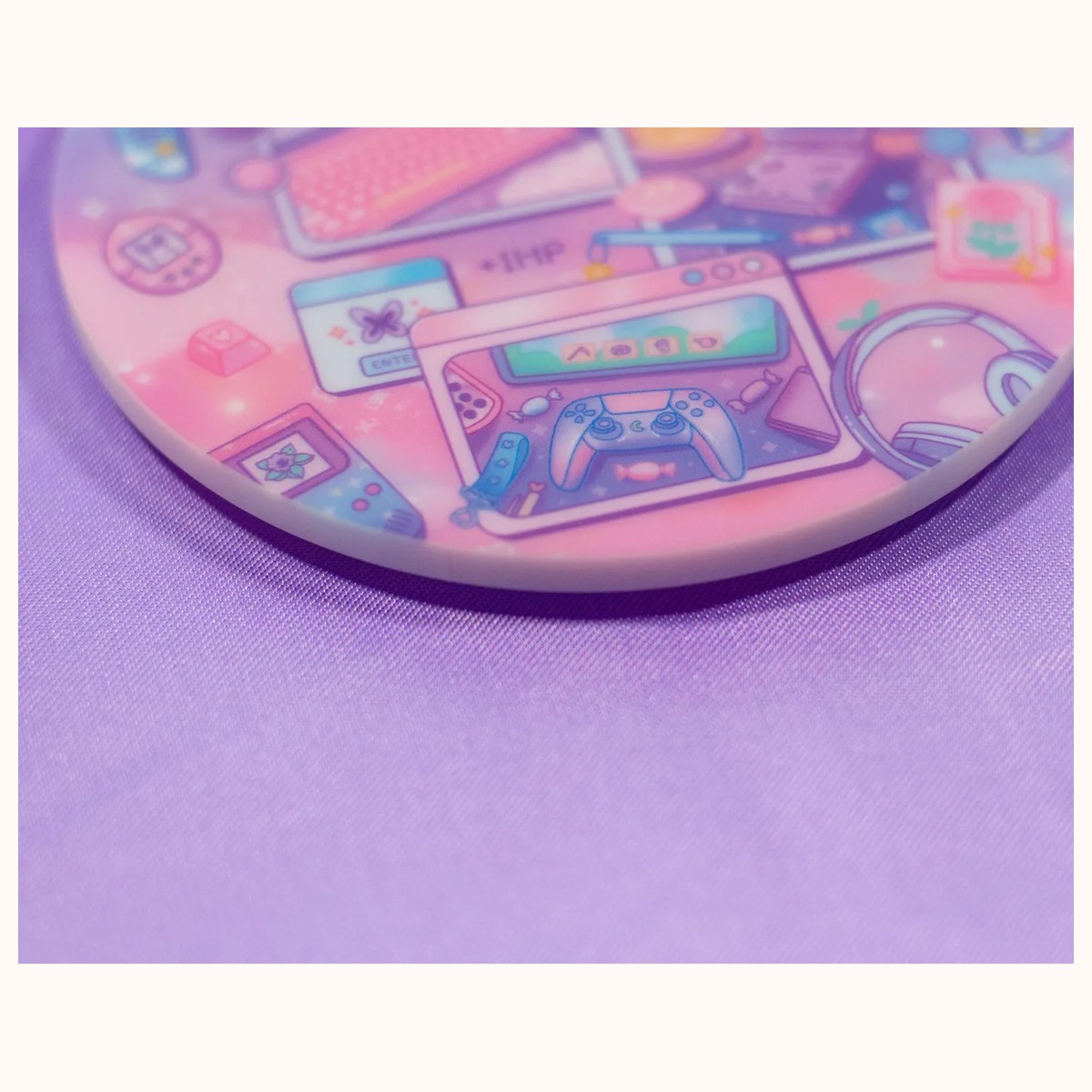 Game Time Acrylic Coaster | Kawaii Drinks Coaster Home Decor Accessories view 4