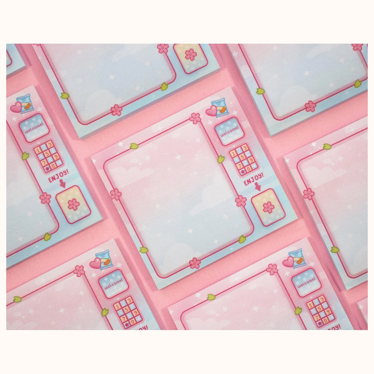 Mini Mart Sticky Note Memo Pad | Kawaii Aesthetic view 3