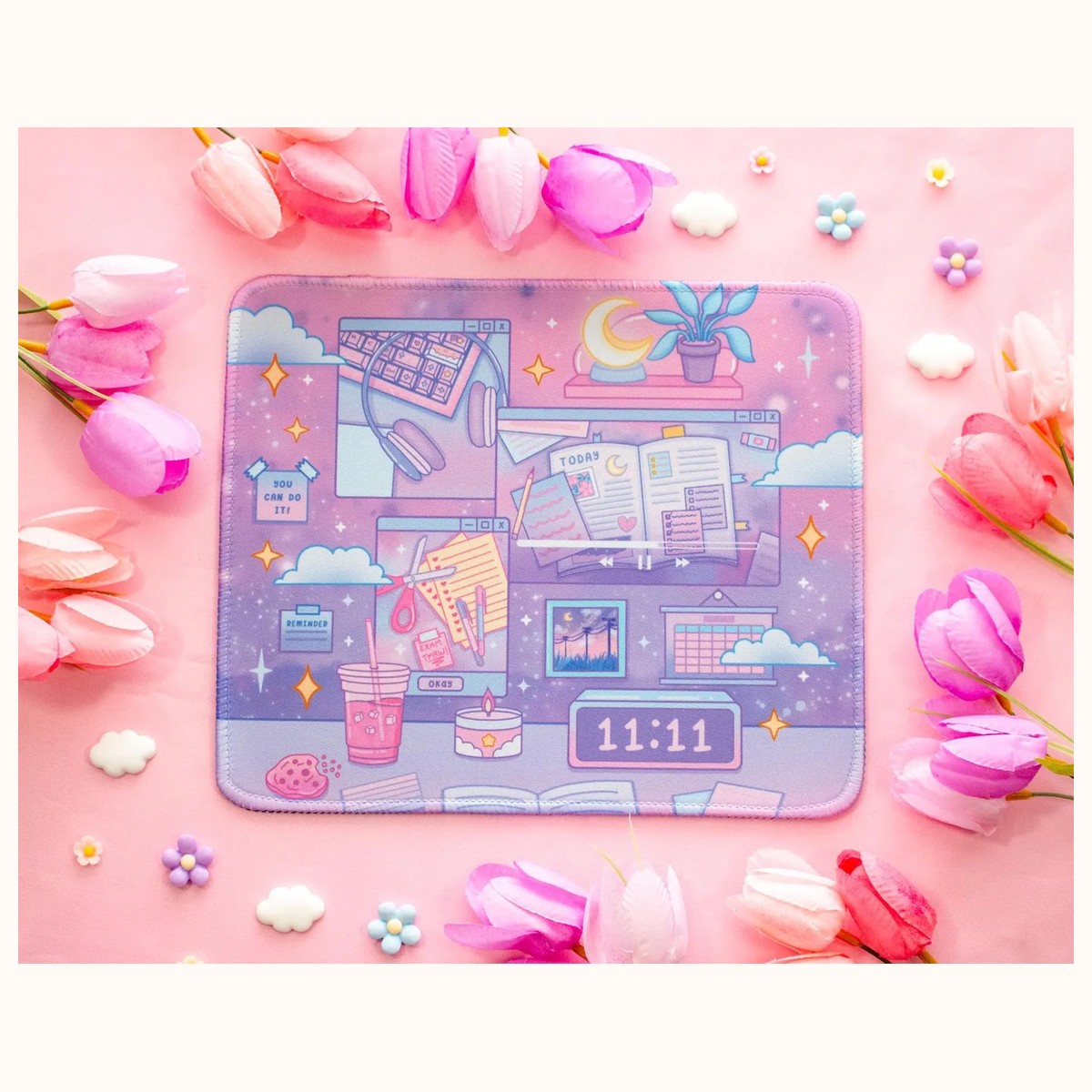 Study Night Cute Mousepad by Farouk Book Store