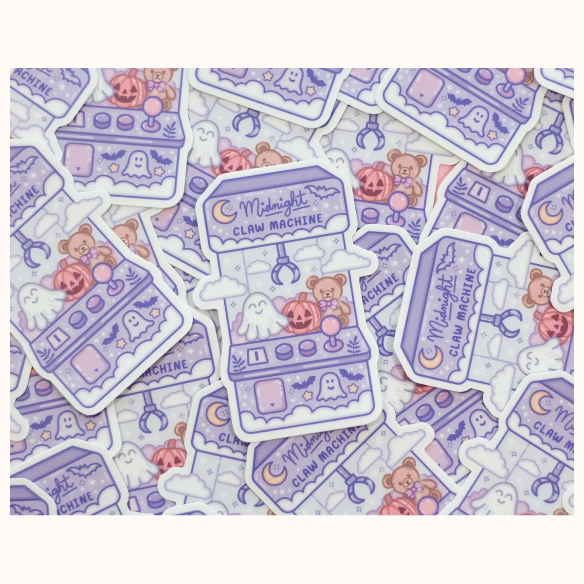 Midnight Claw Machine Aesthetic Cute Vinyl Sticker view 3