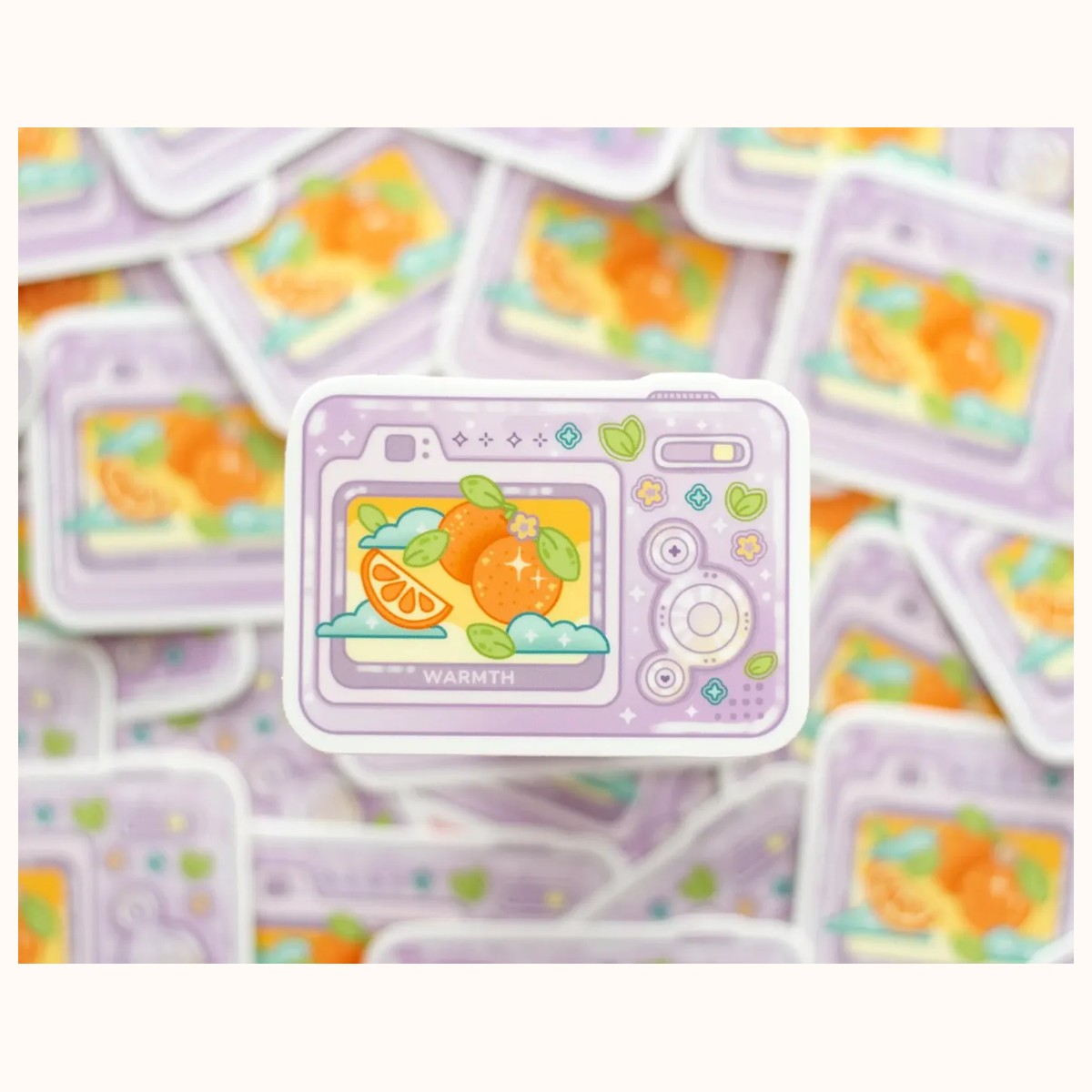 Digital Camera Cute Aesthetic Vinyl Sticker | Valentines Day Stickers, Kawaii Stickers, Planner view 2
