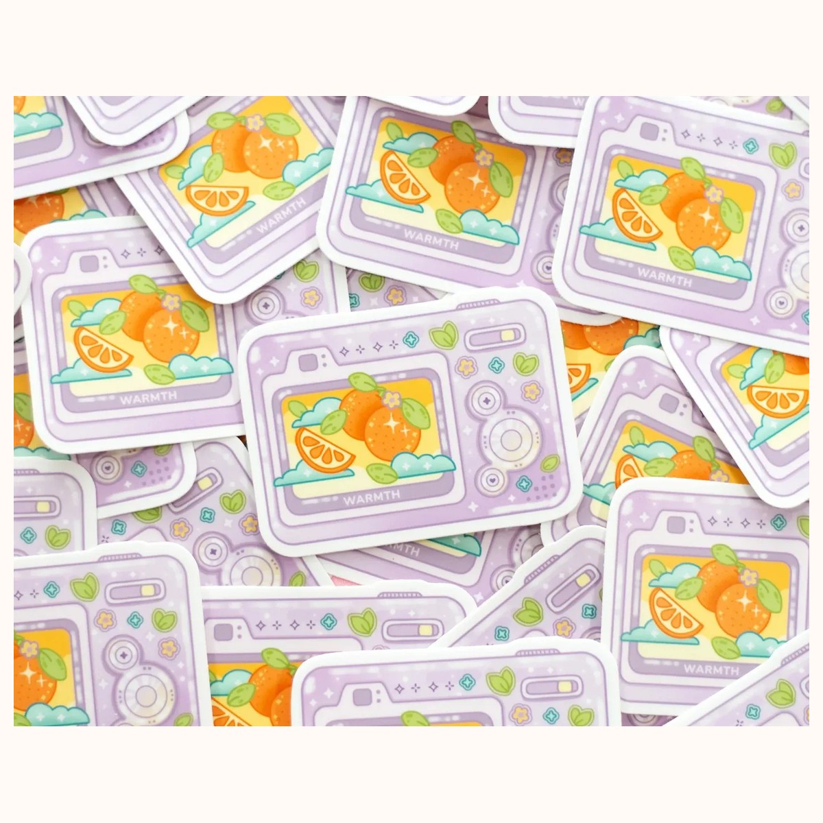 Digital Camera Cute Aesthetic Vinyl Sticker | Valentines Day Stickers, Kawaii Stickers, Planner view 3
