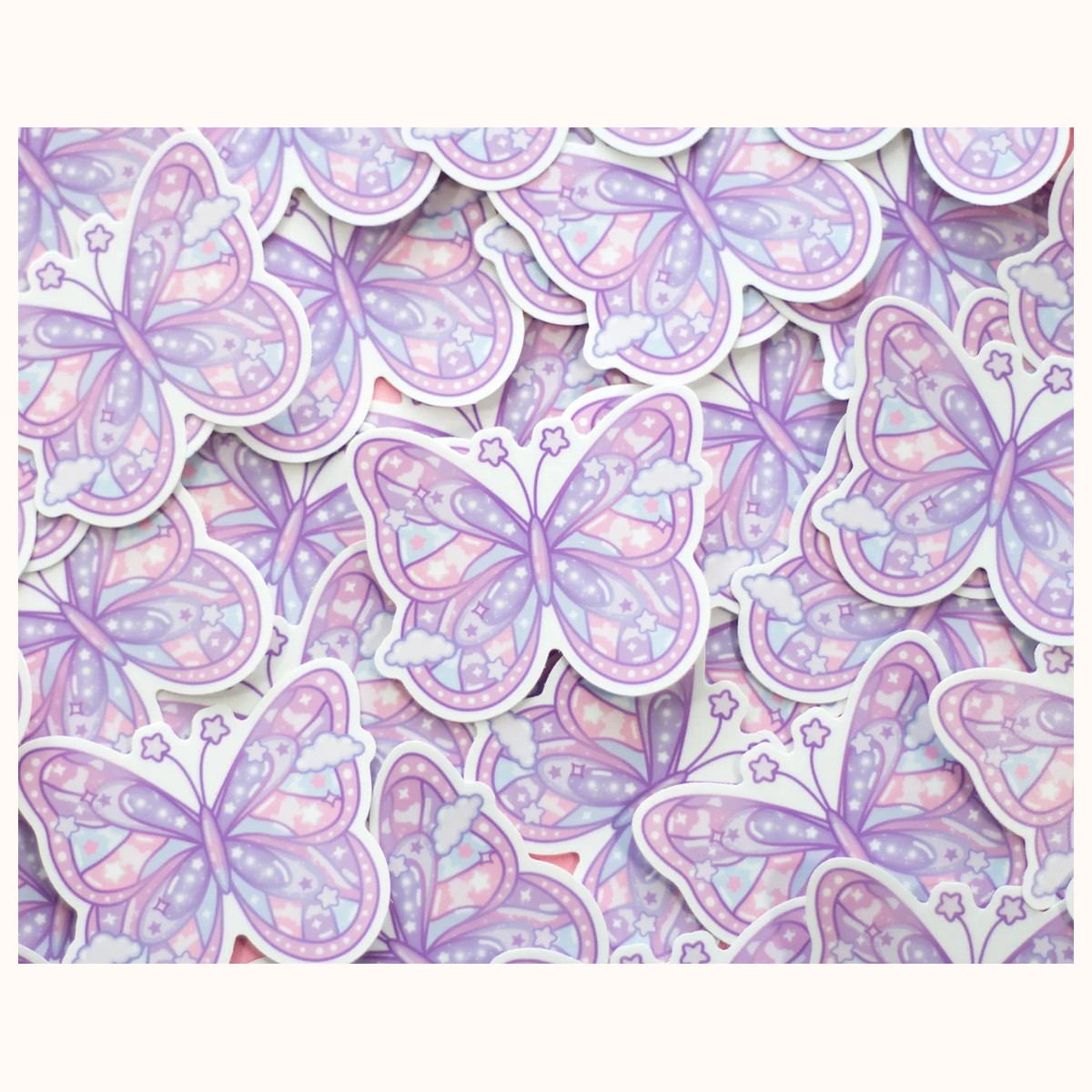 Magical Butterfly Aesthetic Cute Vinyl Sticker view 3