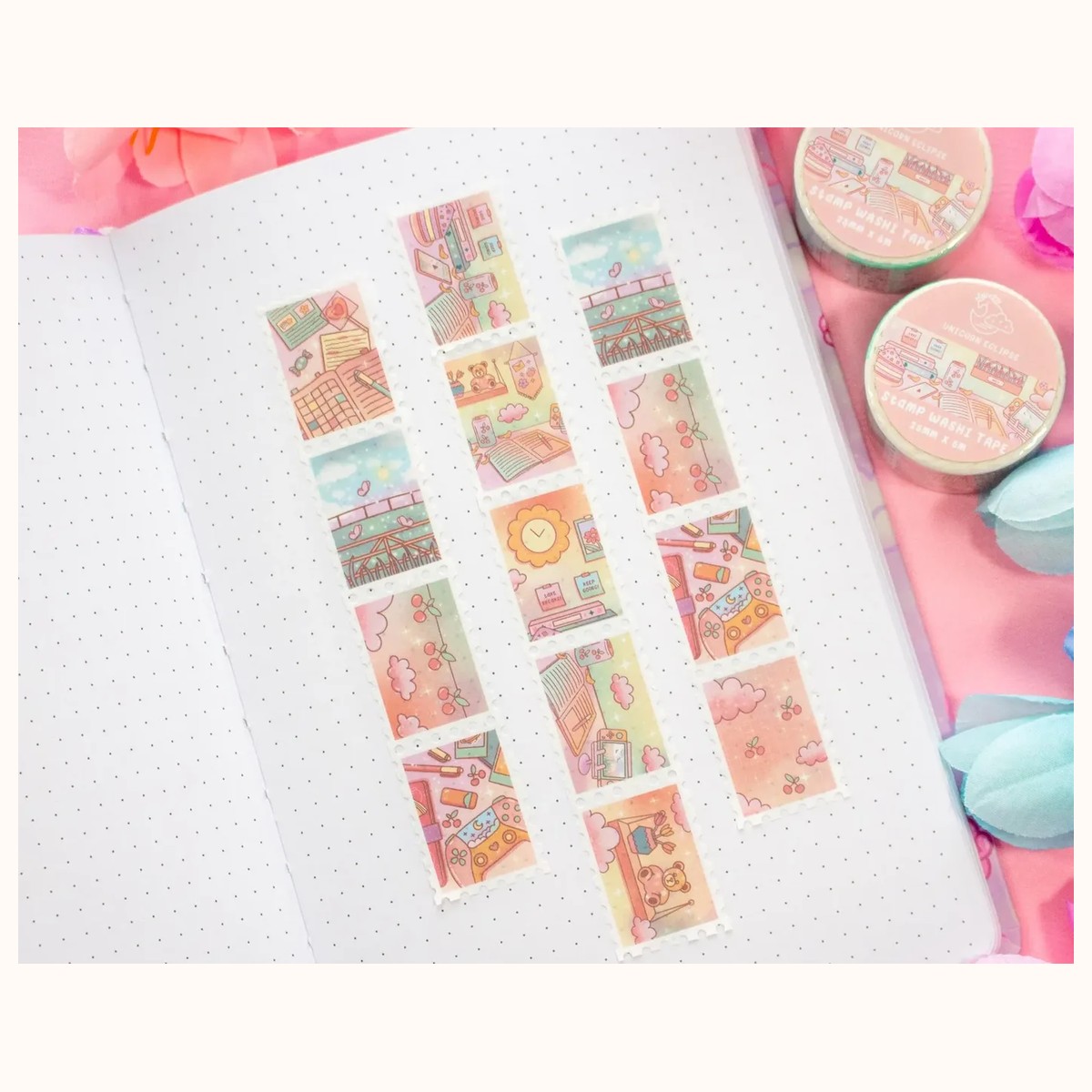 Study Break Stamp Washi Tape | Aesthetic Kawaii Cute Stationery by Farouk Book Store