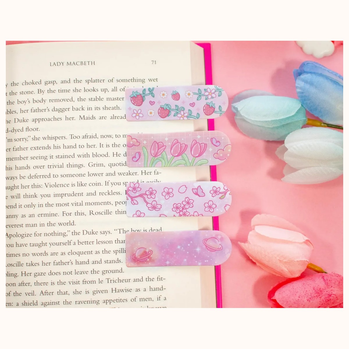 Page Flags (pink) | Book Annotation Tabs, Sticky Note Tabs view 4