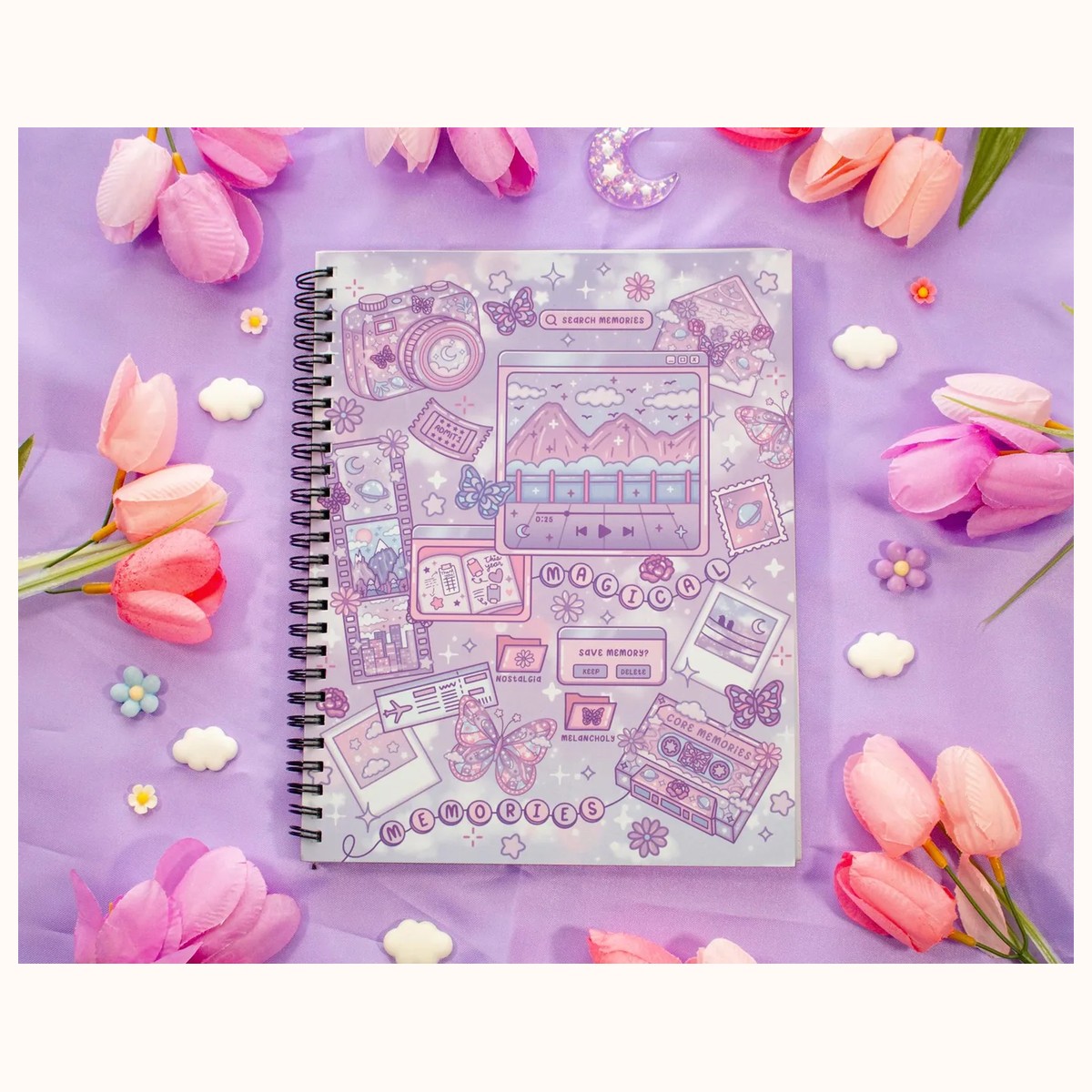 Magical Memories Spiral Lined Notebook (7x9") by Farouk Book Store
