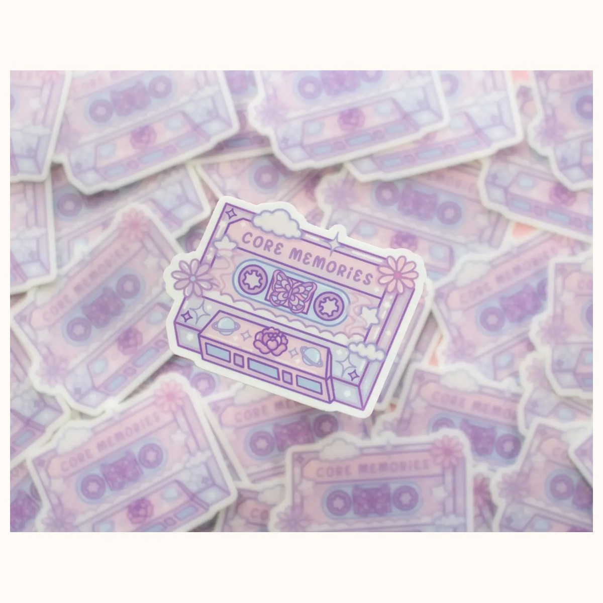 Magical Cassette Tape Aesthetic Cute Vinyl Sticker view 2