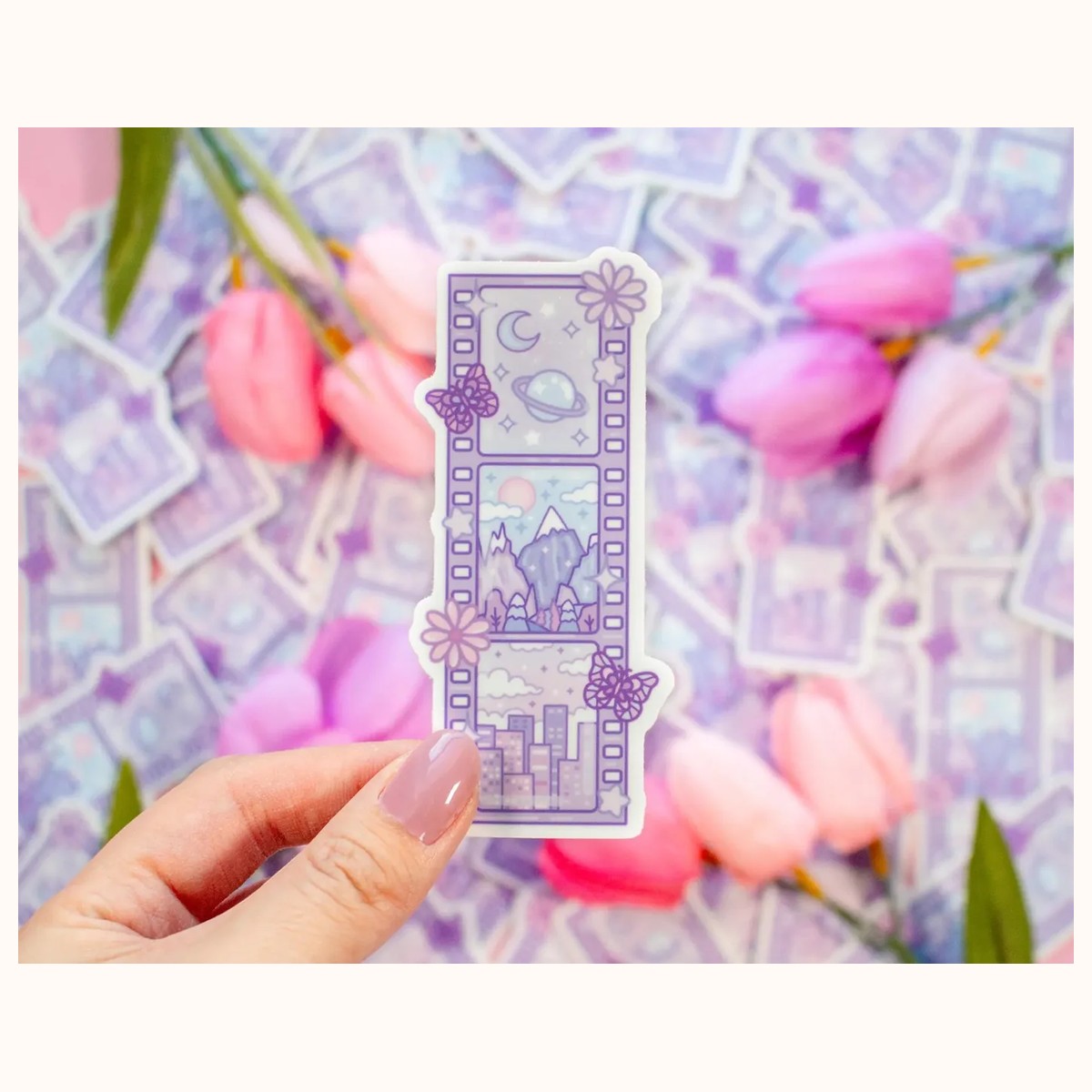 Magical Film Strip Aesthetic Cute Vinyl Sticker, stickers from Farouk Book Store