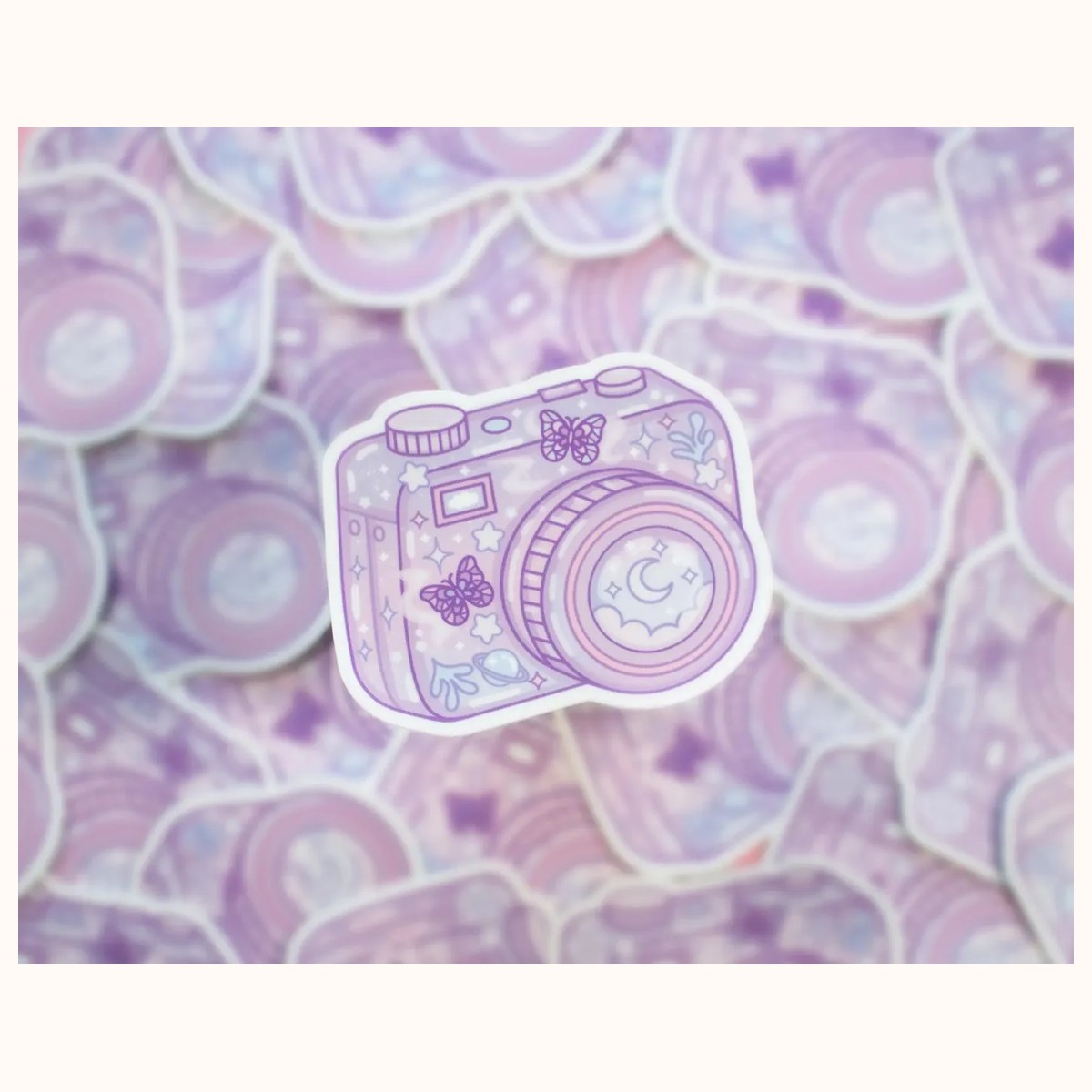 Magical Camera Aesthetic Cute Vinyl Sticker view 2