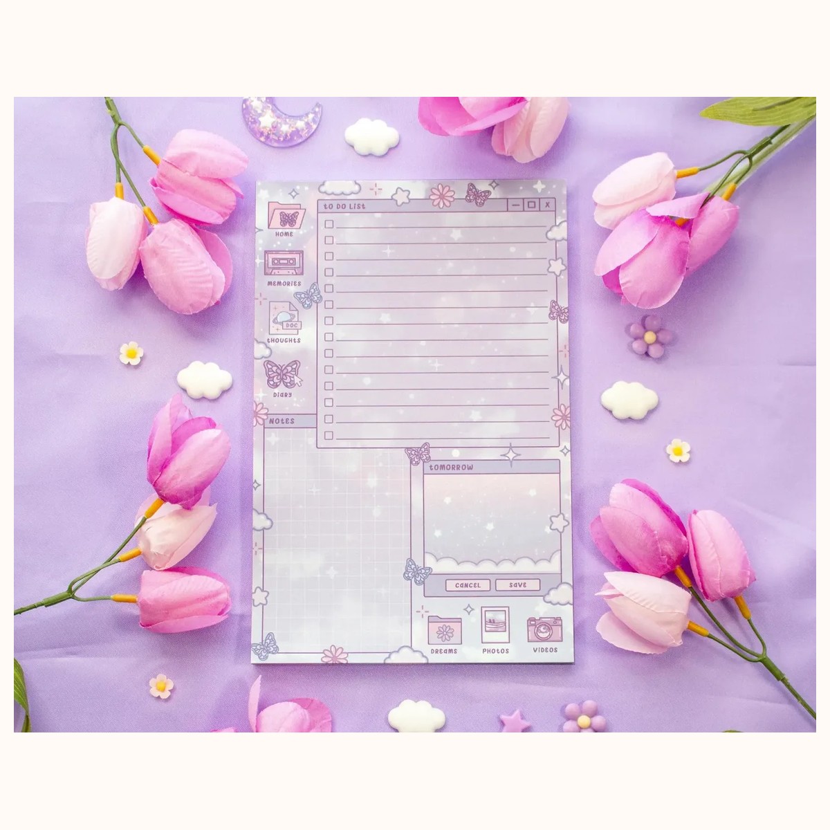 Magical Memories Daily Planner Pad | Kawaii Art Aesthetic Stationery, notepads from Farouk Book Store