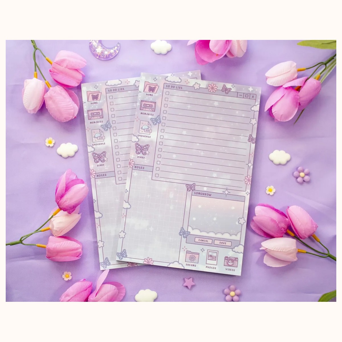 Magical Memories Daily Planner Pad | Kawaii Art Aesthetic Stationery view 3