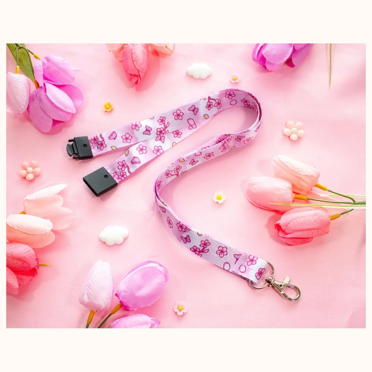 Sakura Breakaway Lanyard by Farouk Book Store