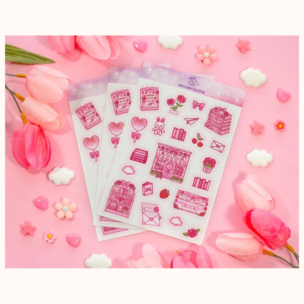 Love Story Sticker Sheet | Planner Stickers, Kawaii Stickers view 3