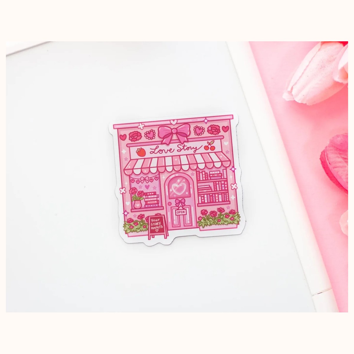 Romance Book Store Fridge Magnet | Whiteboard Cute Kawaii Gift by Farouk Book Store