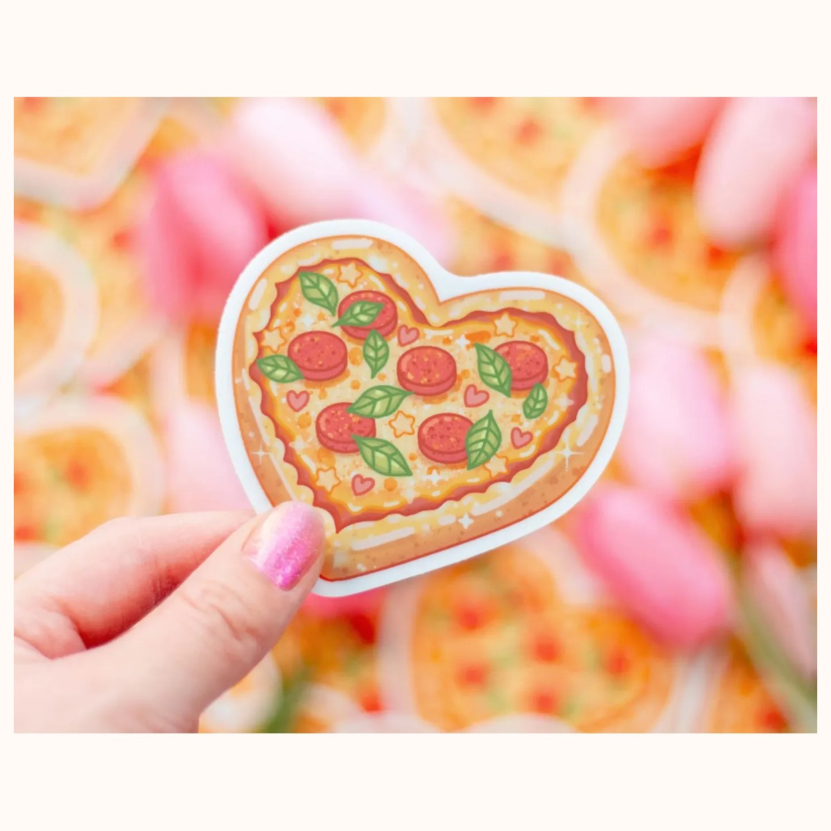 Heart Pizza Sticker, stickers from Farouk Book Store