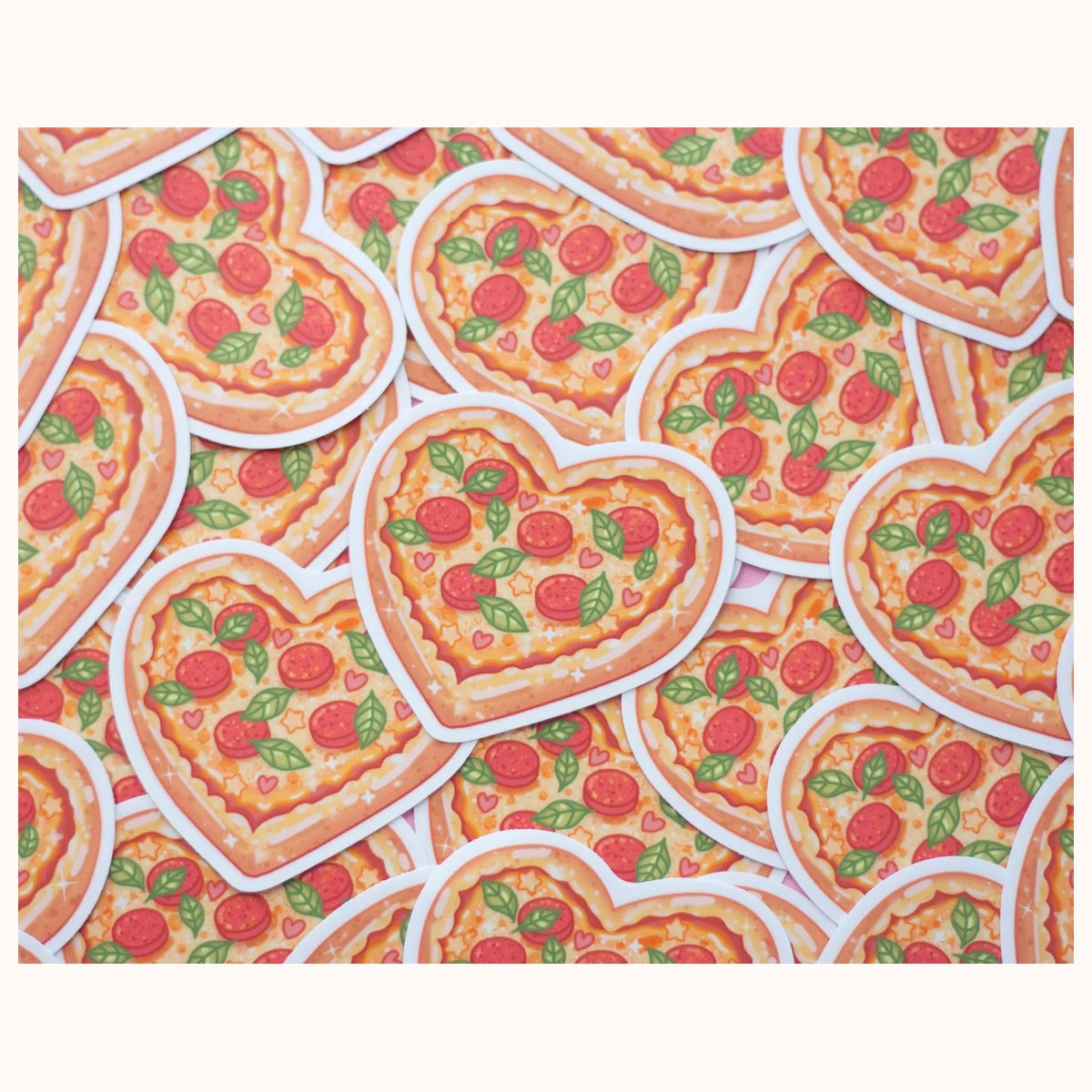 Heart Pizza Sticker view 3