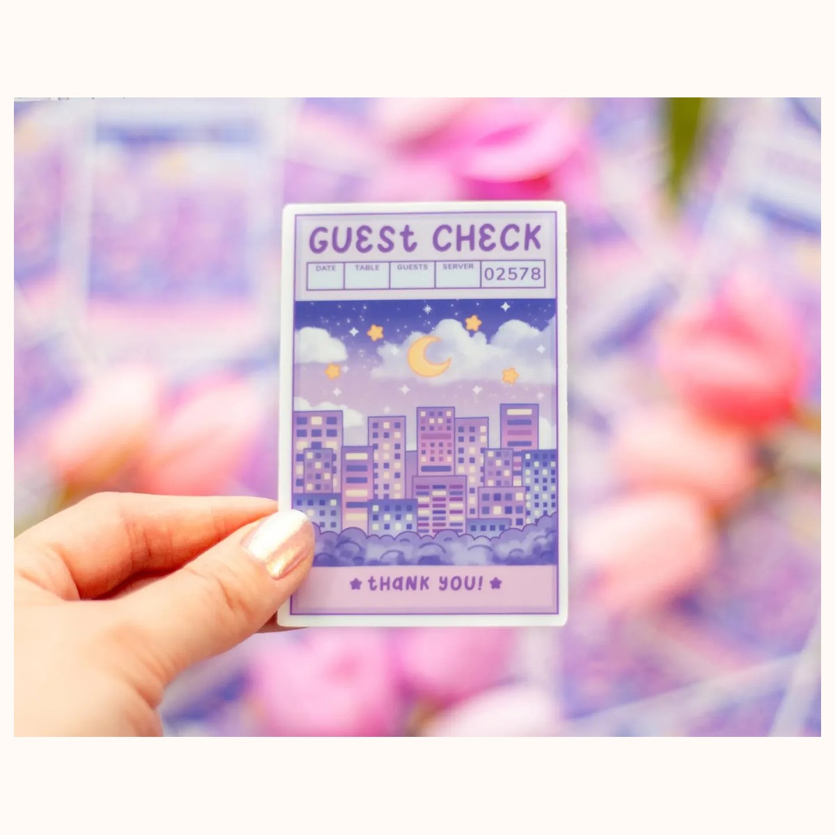 Guest Check Sticker, stickers from Farouk Book Store