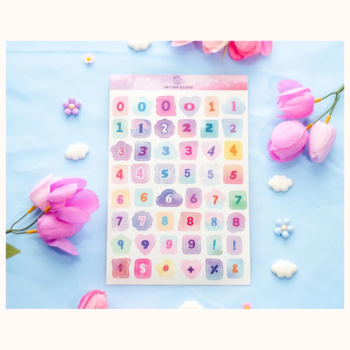 Ransom Numbers Sticker Sheet, stickers from Farouk Book Store