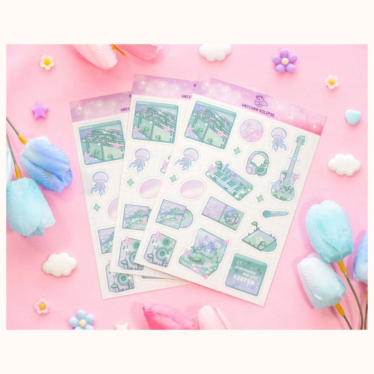 Blooming Records Sticker Sheet view 3
