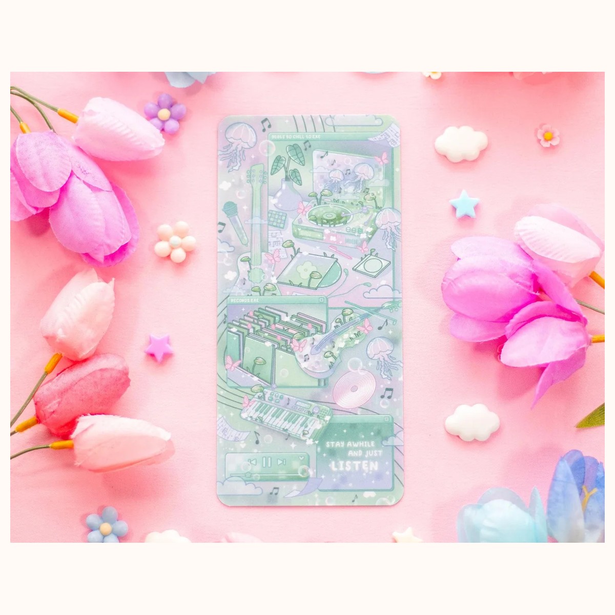 Blooming Records Reading Log Bookmark view 5