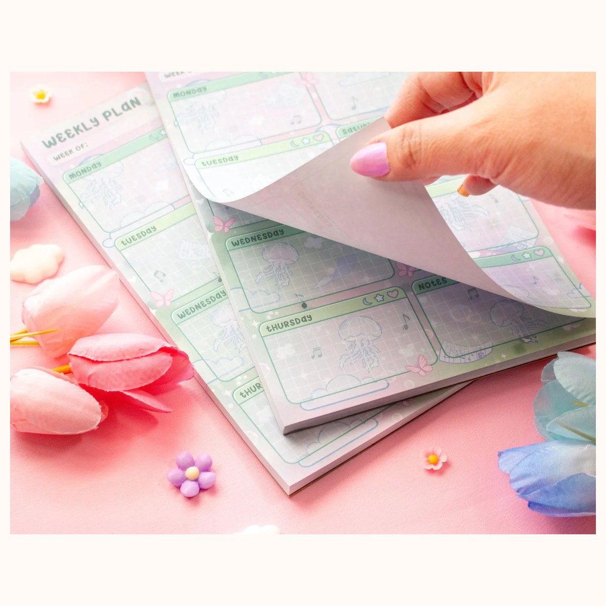 Blooming Records Weekly Planner Pad view 2
