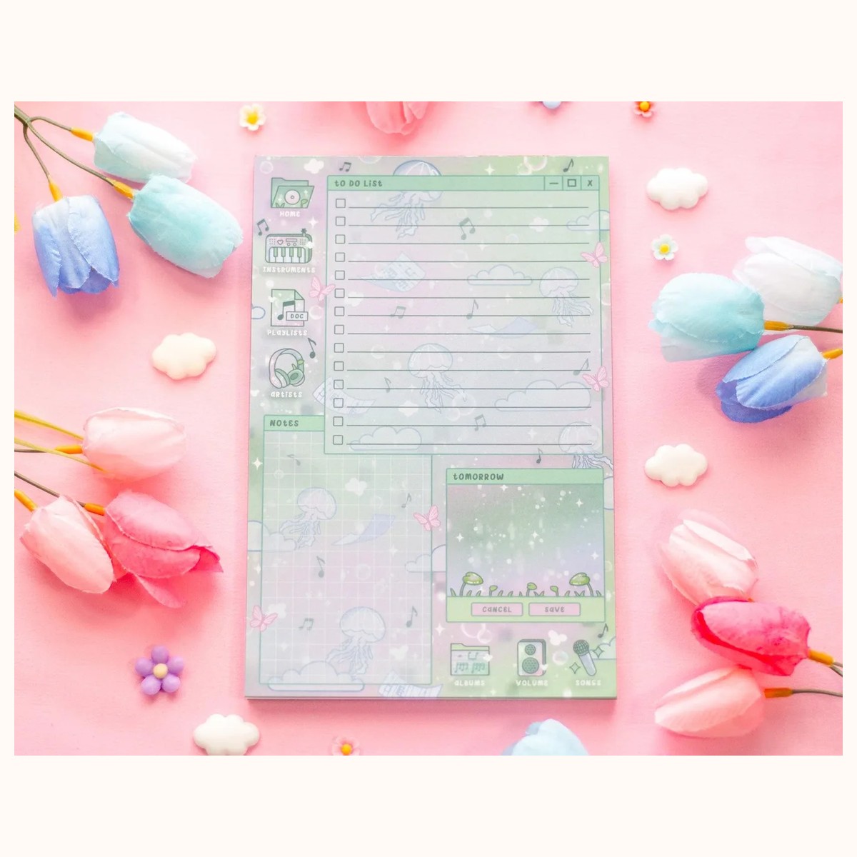 Blooming Records Daily Planner Pad by Farouk Book Store