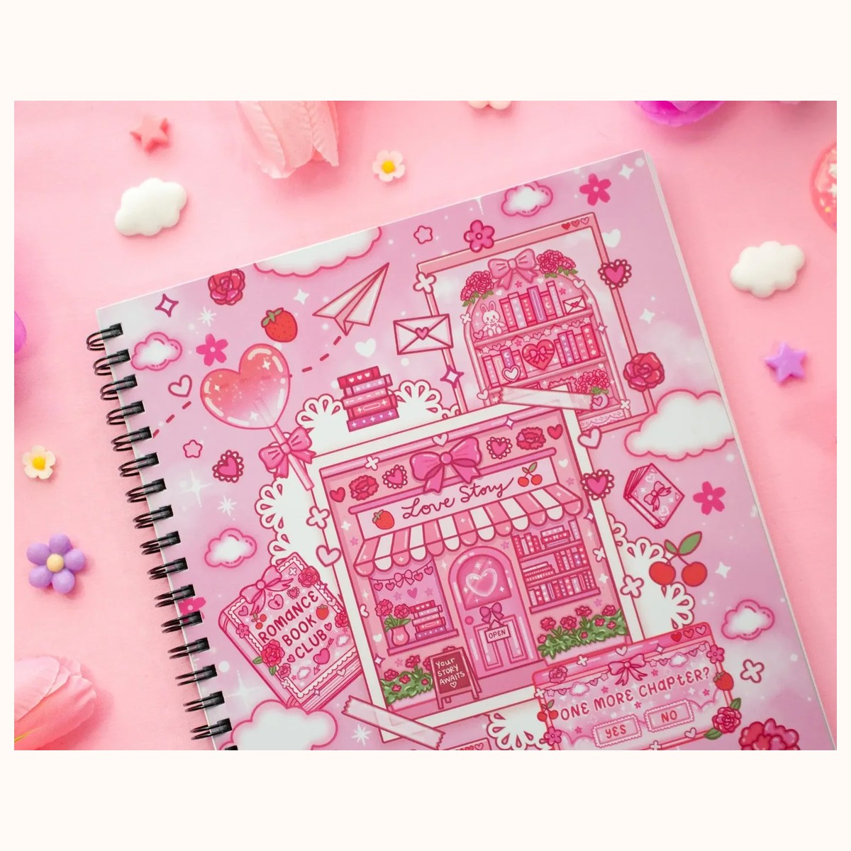 Love Story Spiral Lined Notebook (7x9") view 3