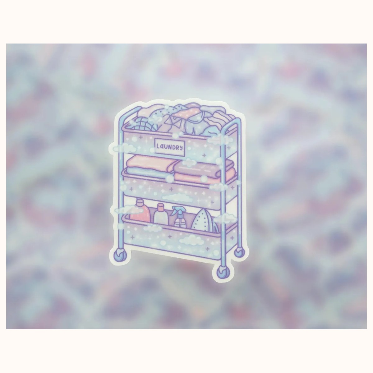 Laundry Cart Sticker view 2