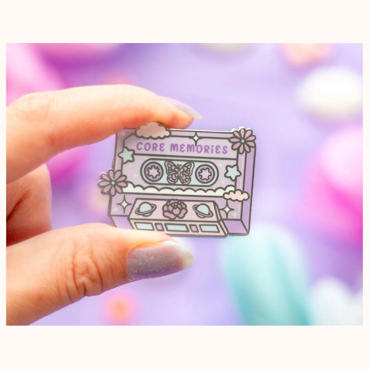 Magical Cassette Tape Enamel Pin view 5