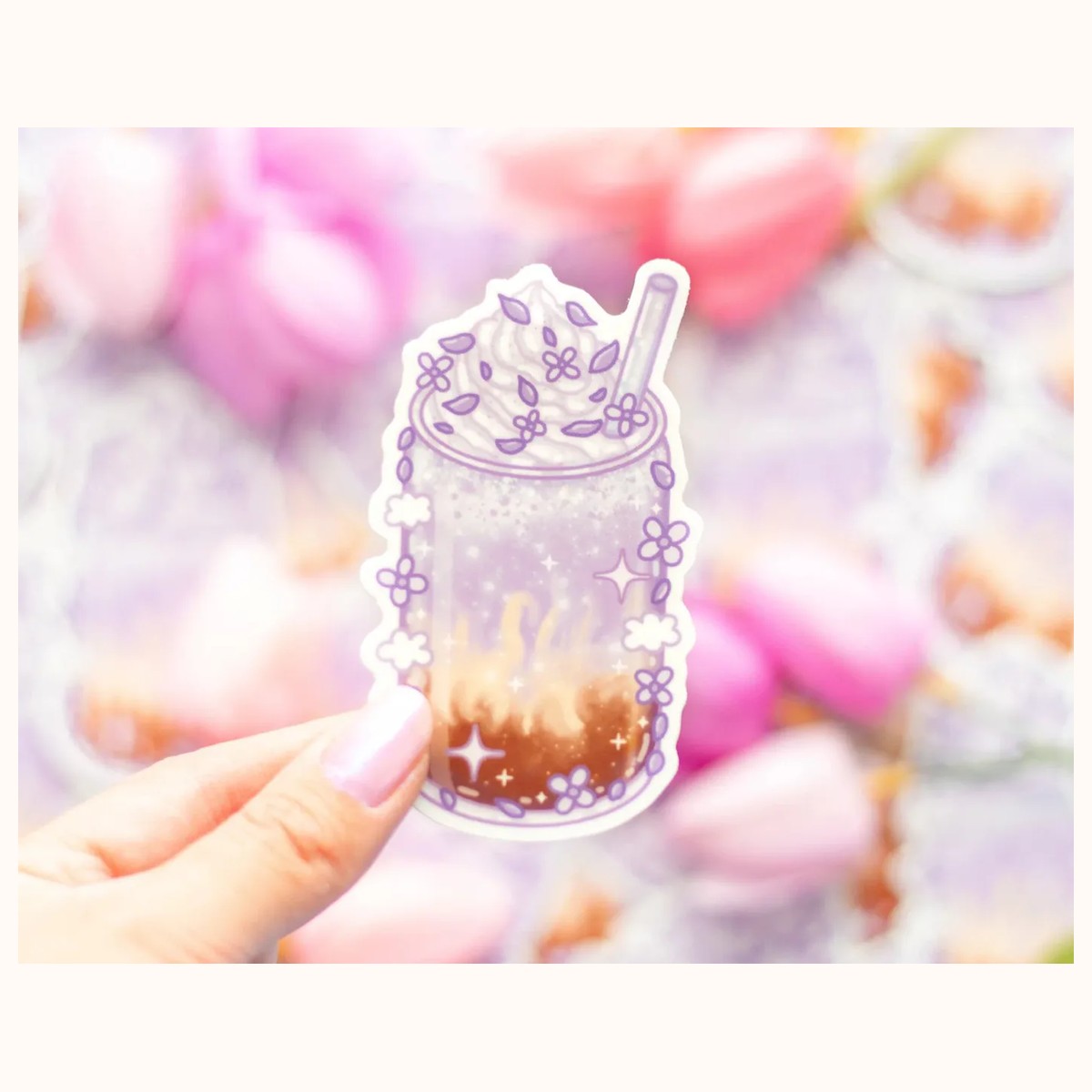 Ube Latte Sticker by Farouk Book Store