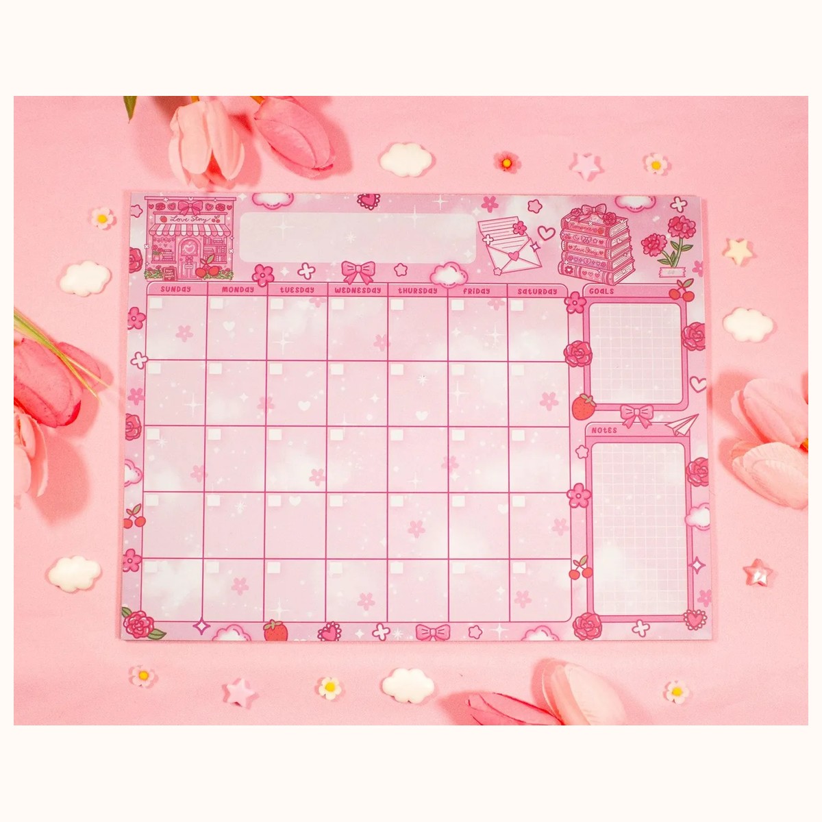 Love Story Monthly Planner Pad by Farouk Book Store