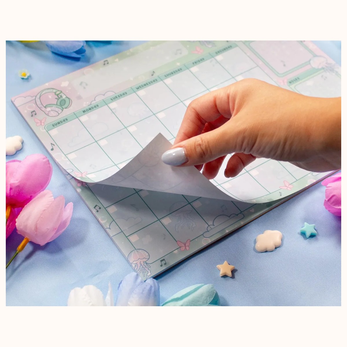 Blooming Records Monthly Planner Pad view 2