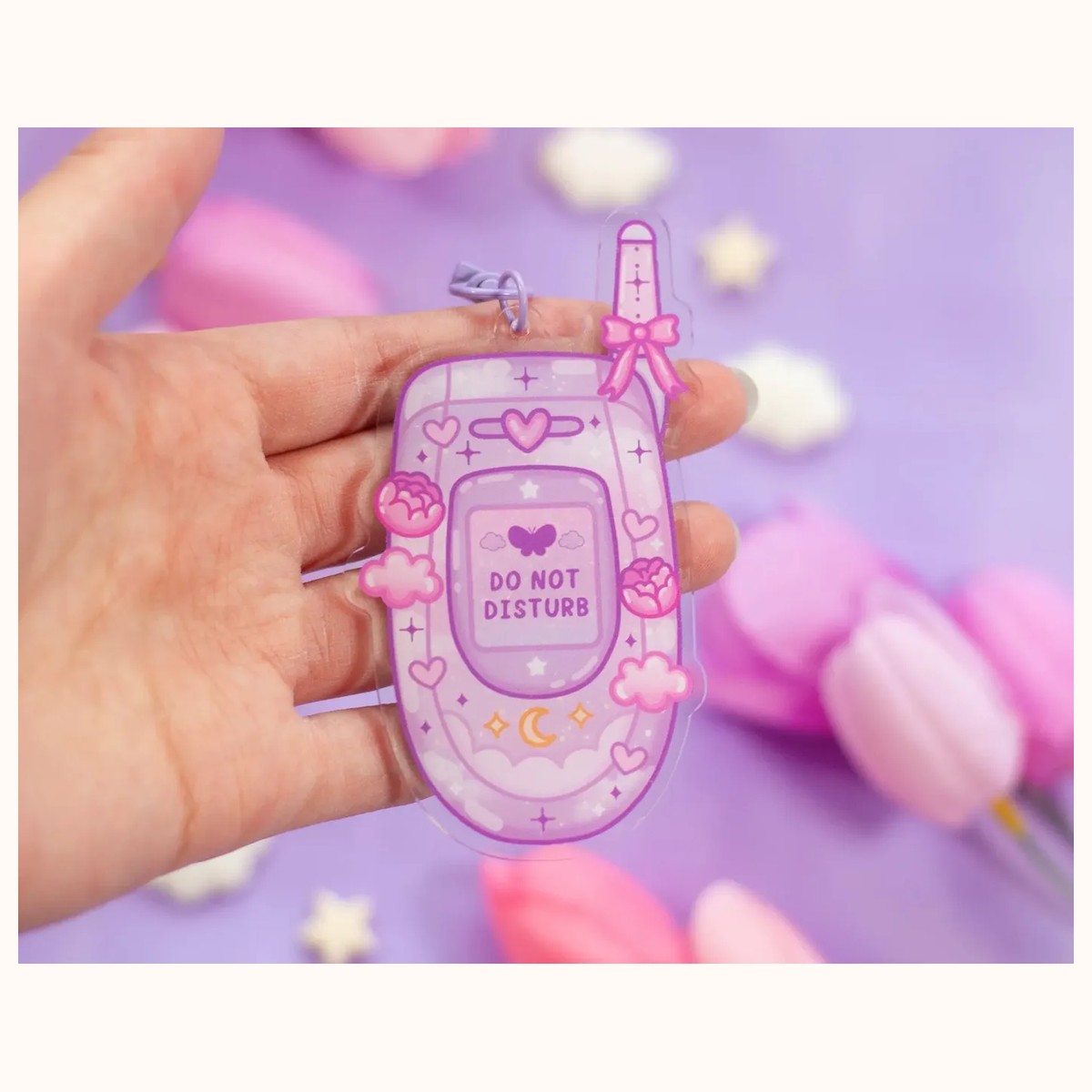 Do Not Disturb Phone Keychain view 2