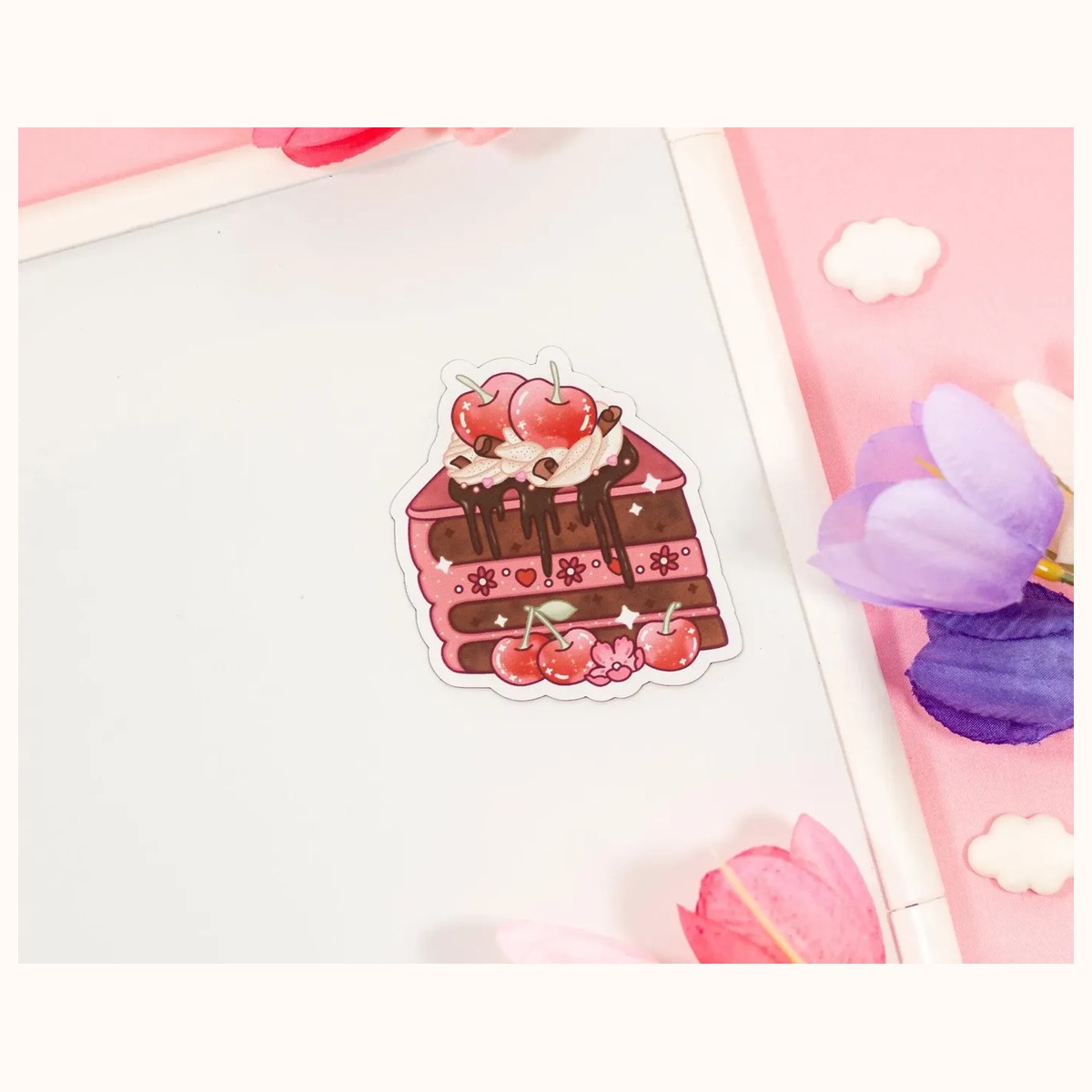 Chocolate Cherry Cake Magnet by Farouk Book Store
