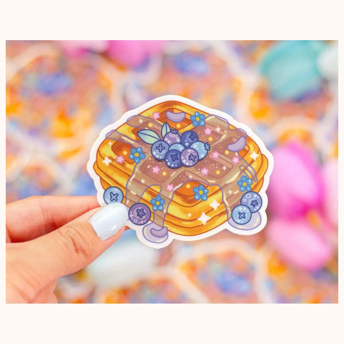 Blueberry Waffles Sticker by Farouk Book Store
