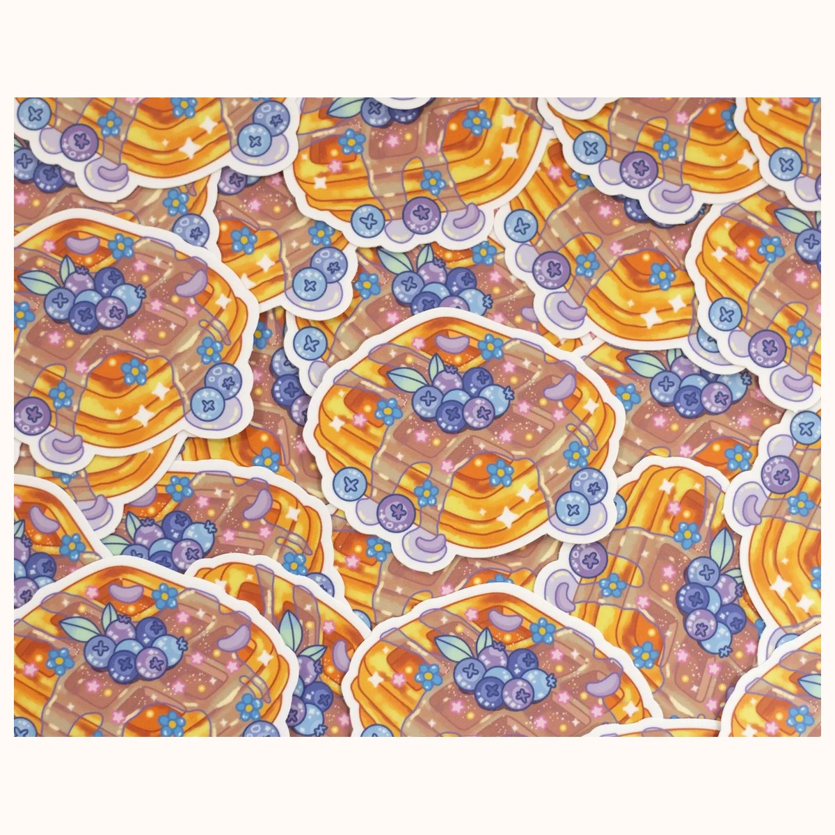Blueberry Waffles Sticker view 3