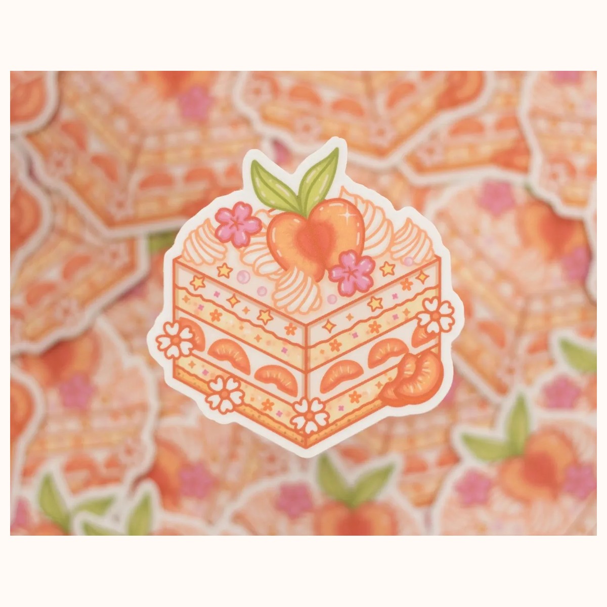 Peach Cake Sticker view 2